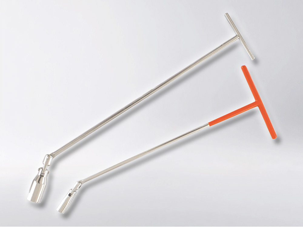 Long T—spark plug wrench