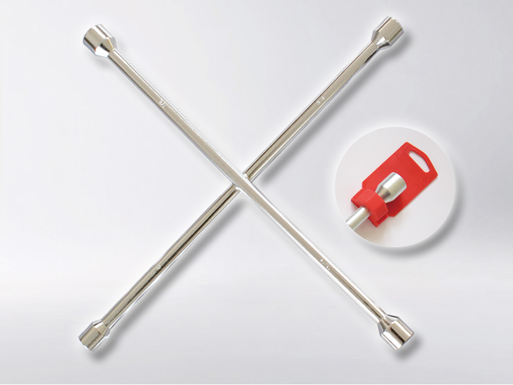 Cross rim wrench (fully polished)
